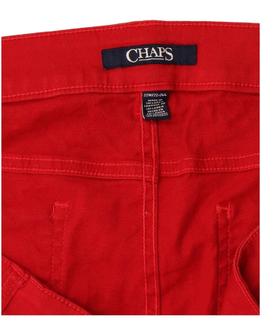 CHAPS Bermuda Casual Shorts til kvinder US 22 3XL W44 Rød Bomuld