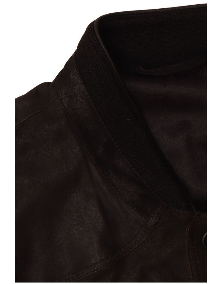Striwa Herre Læder Gilet IT 58 4XL Sort Læder