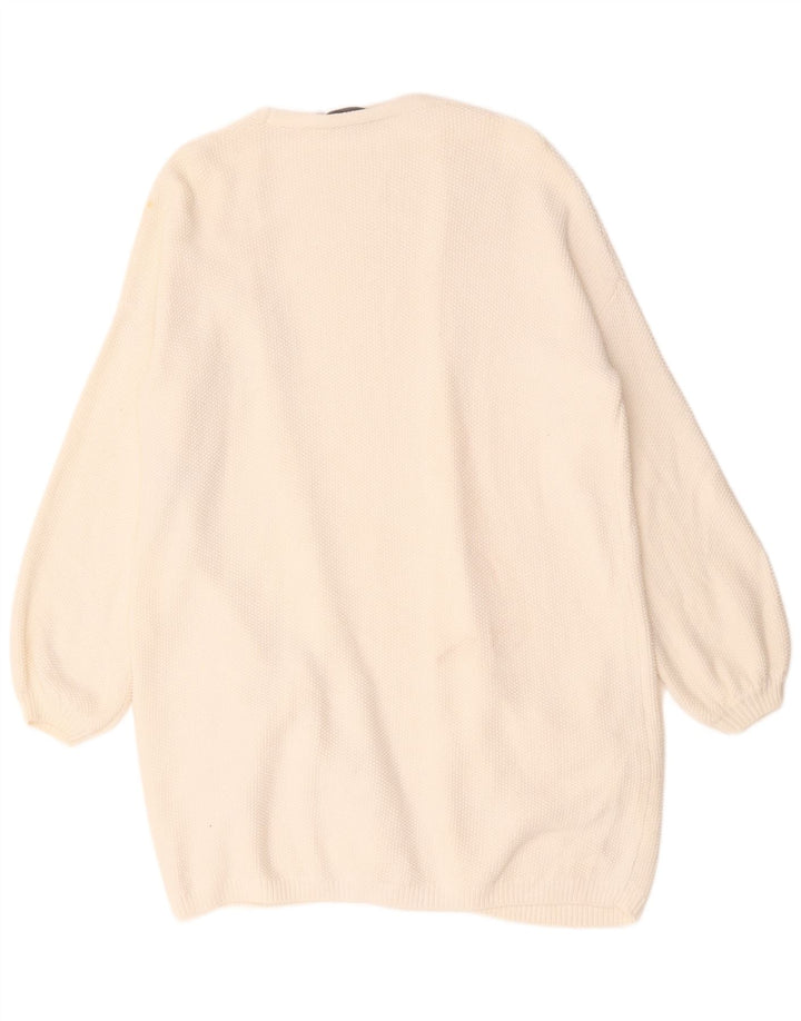 MINT VELVET Dame Oversized Longline cardigan sweater UK 14 Medium White