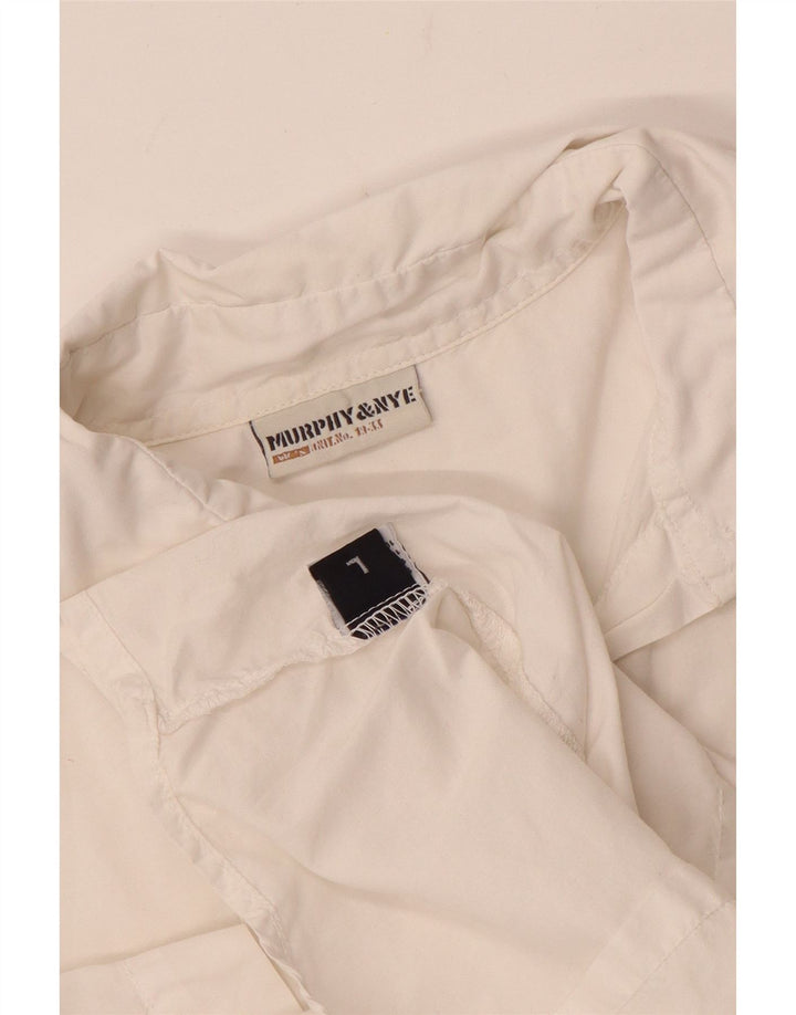 MURPHY & NYE Kortærmet skjorte til kvinder UK 14 Stor hvid bomuld