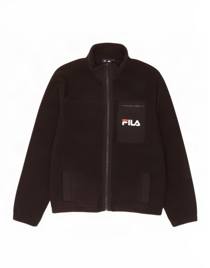 Fila Herre Fleecejakke UK 40 Stor Sort Polyester
