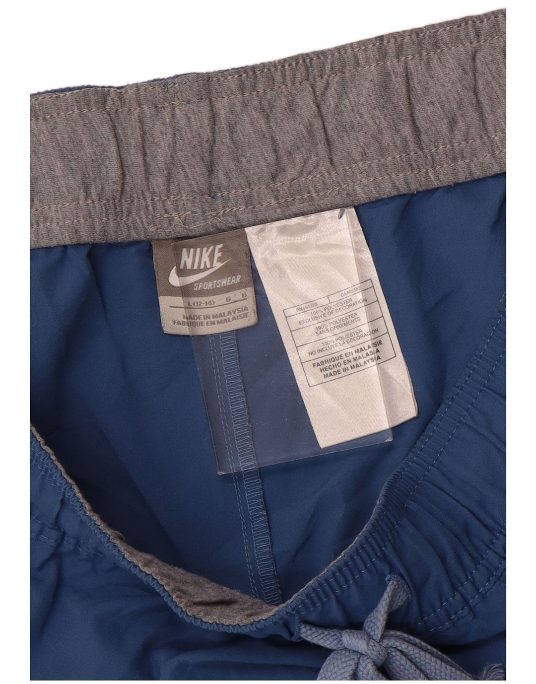 NIKE sportsshorts til kvinder US 12/14 Large Blue Polyester