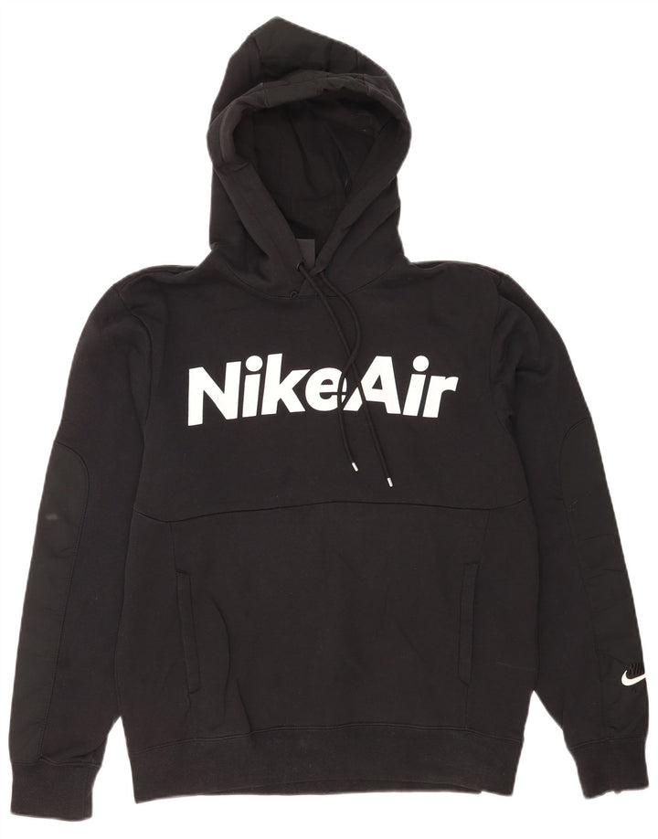 Nike Herre grafisk Regular Fit Hoodie Jumper Lille sort bomuld