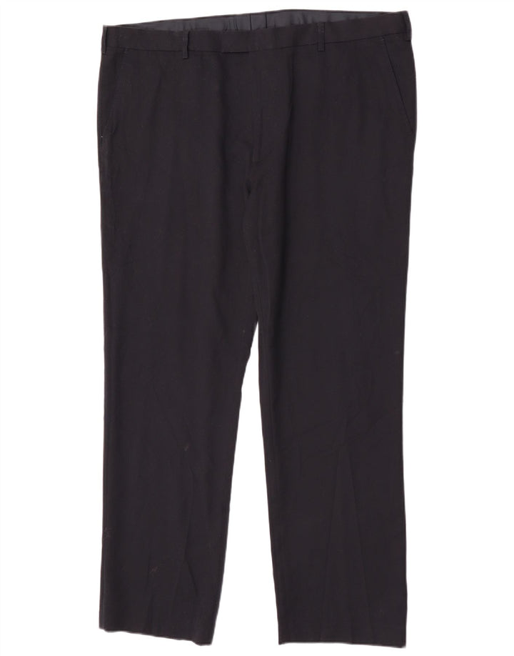 Marks & Spencer Herre Regular Fit Suit Bukser W42 L31 Marineblå polyester