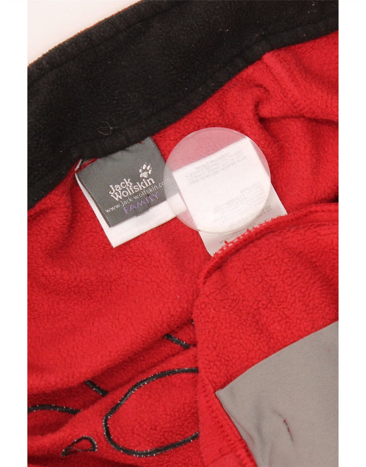JACK WOLFSKIN piger grafisk liner fleecejakke 8-9 år rød polyester