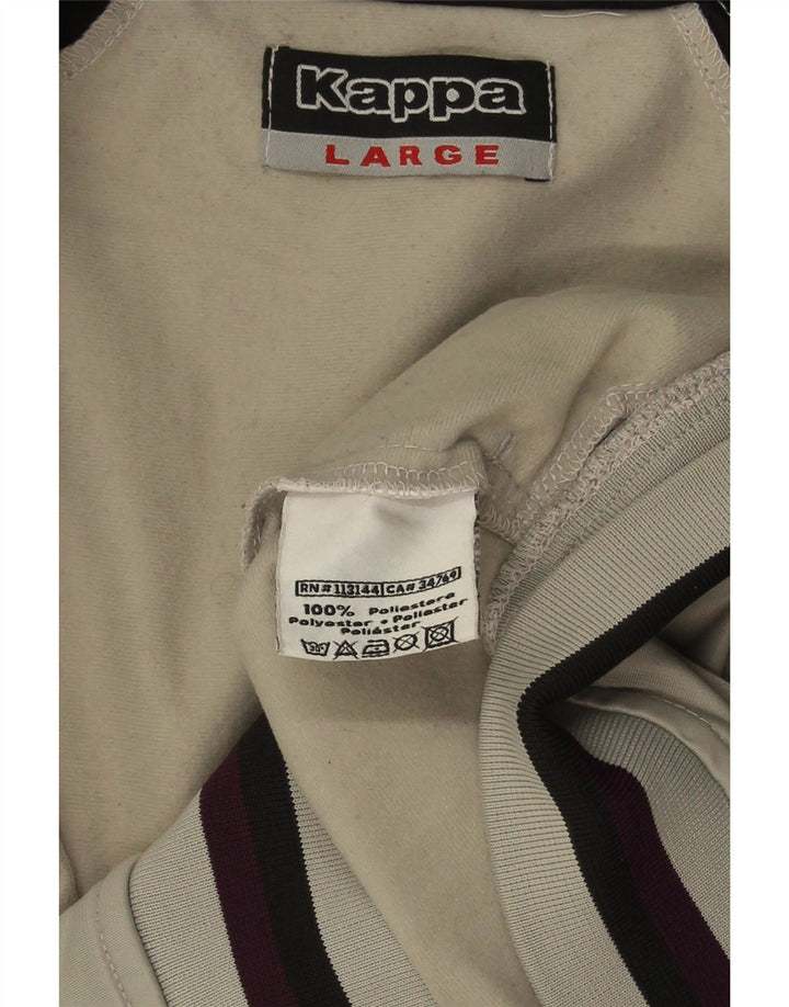 KAPPA Træningsdragt til mænd, topjakke, stor grå farveblok polyester