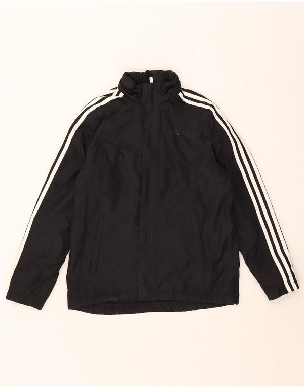 Adidas drenge hættejakke vindjakke 13-14 år sort polyester