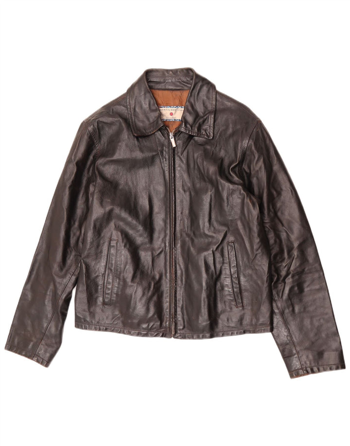 Vintage dame læderjakke UK 14 Medium Brown