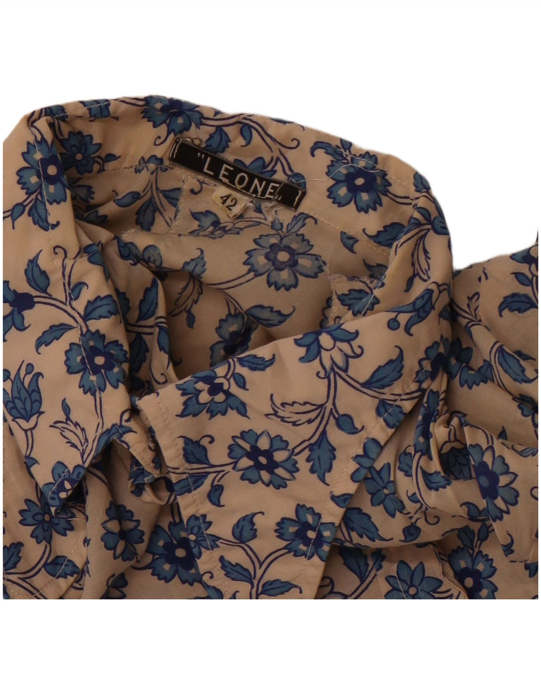 LEONE skjortekjole til kvinder IT 42 Medium Off White Floral