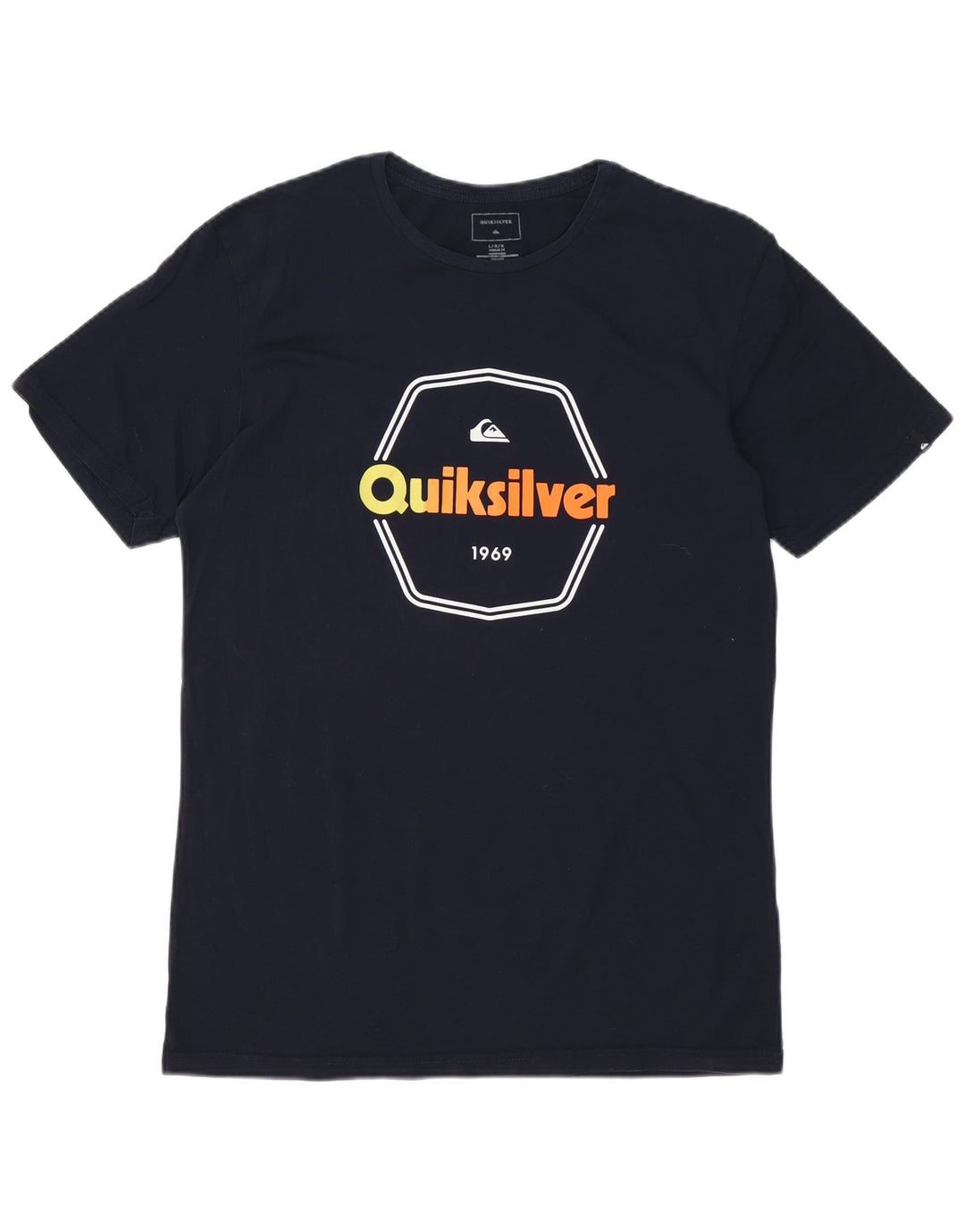 Quiksilver Herre Regular Fit Grafisk T-Shirt Top Stor Marineblå