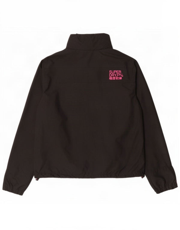 Superdry Womens The Windcheater regnjakke UK 18 XL sort nylon