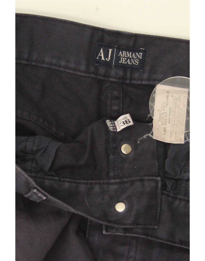 Armani Straight Jeans til mænd W36 L28 Marineblå bomuld