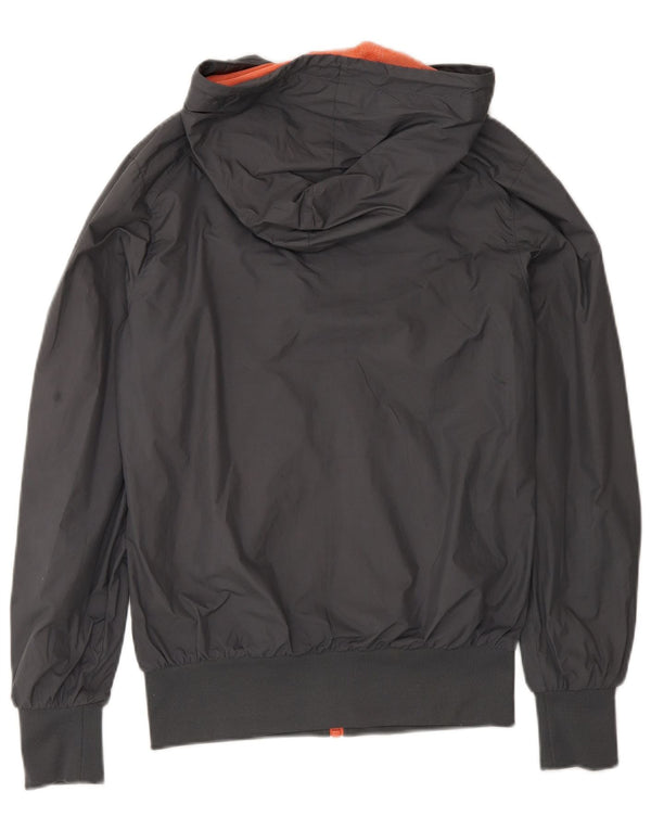 Nike Regnjakke med hætte til kvinder UK 10 Small Grey Polyester Sports