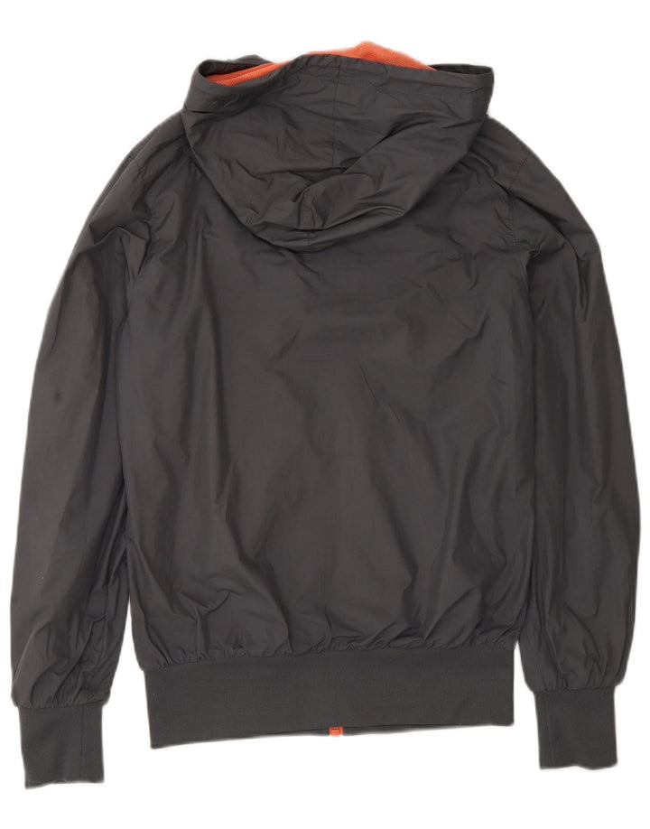 Nike Regnjakke med hætte til kvinder UK 10 Small Grey Polyester Sports