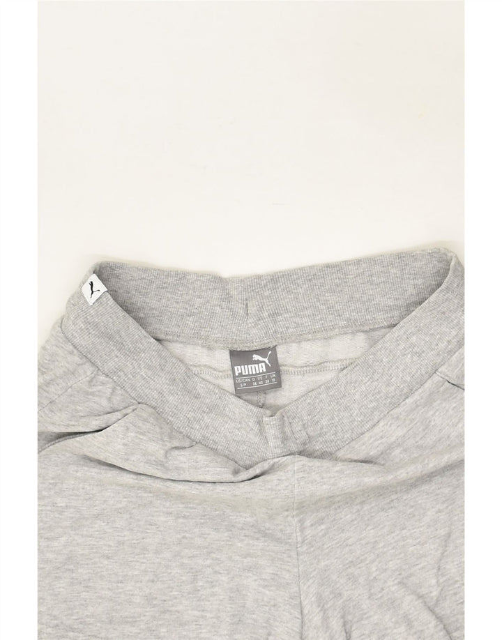 PUMA Womens Graphic Sport Shorts UK 10 Small Grey | Vintage Puma | Thrift | Second-Hand Puma | Used Clothing | Messina Hembry 