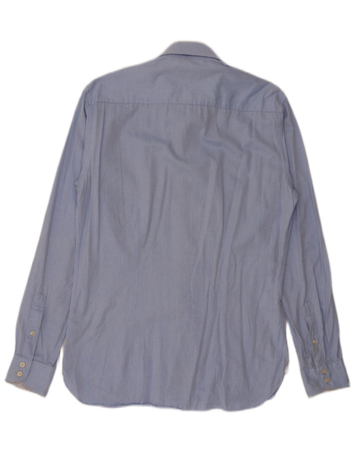 Ted Baker Herreskjorte str. 15 Medium Blue Geometric Cotton