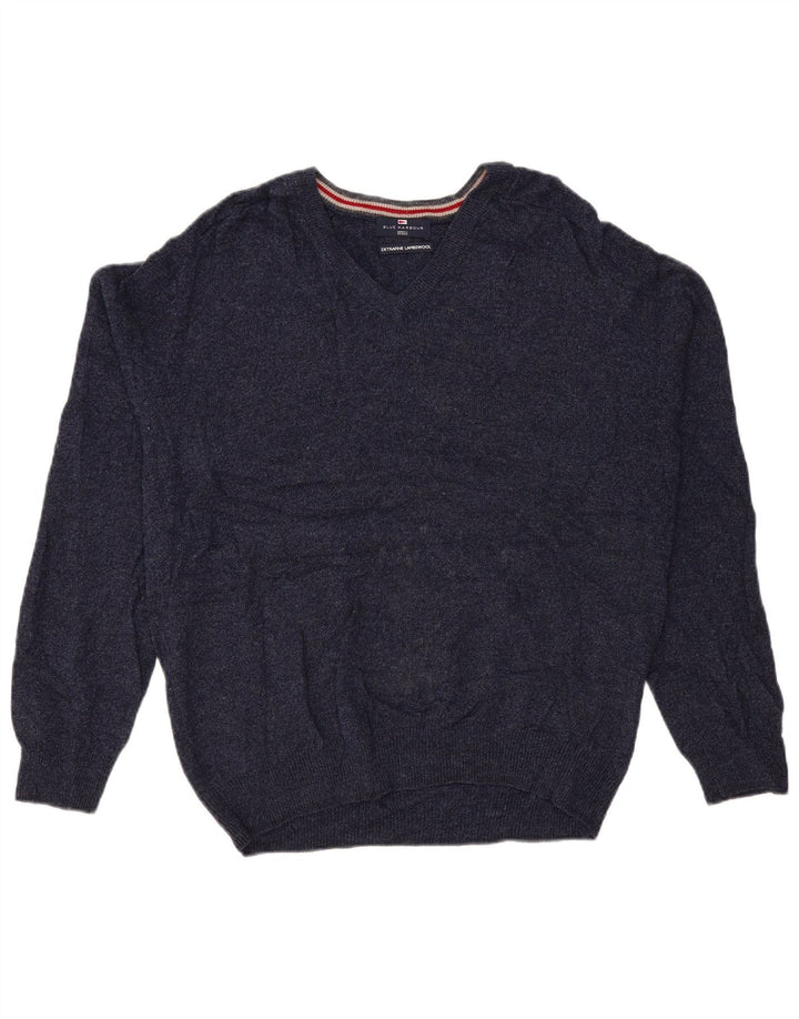 Marks & Spencer Herre Blue Harbor V-hals sweater Large Navy Blue