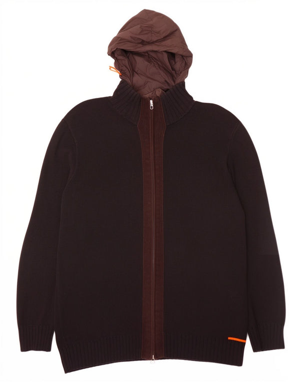 Hugo Boss Herre hætte cardigan sweater 2XL brun bomuld