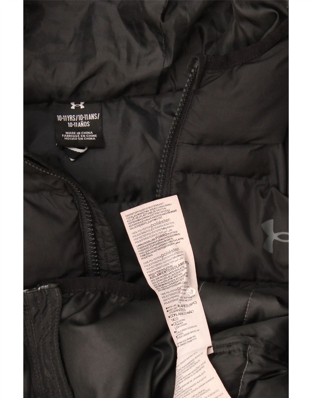 Under Armour Boys grafisk polstret jakke 10-11 år Sort Colourblock