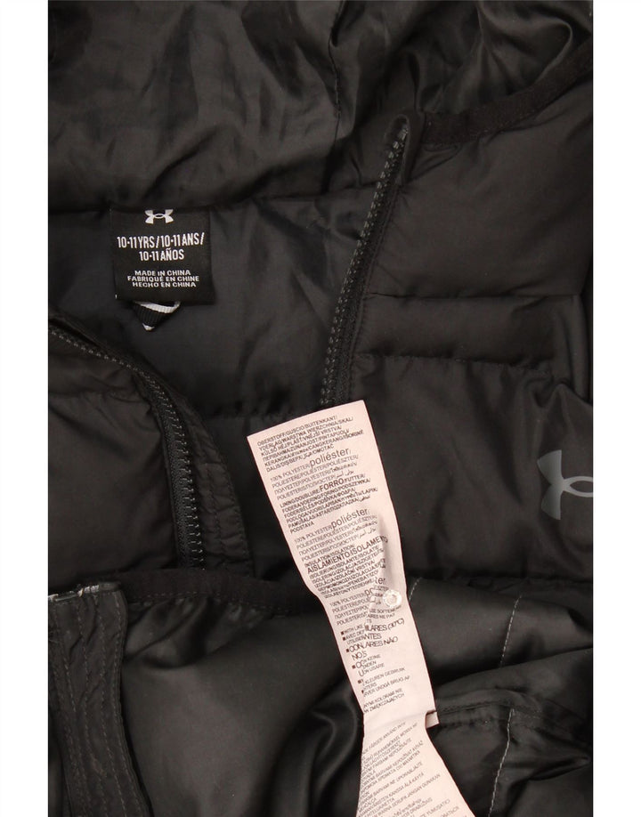 Under Armour Boys grafisk polstret jakke 10-11 år Sort Colourblock