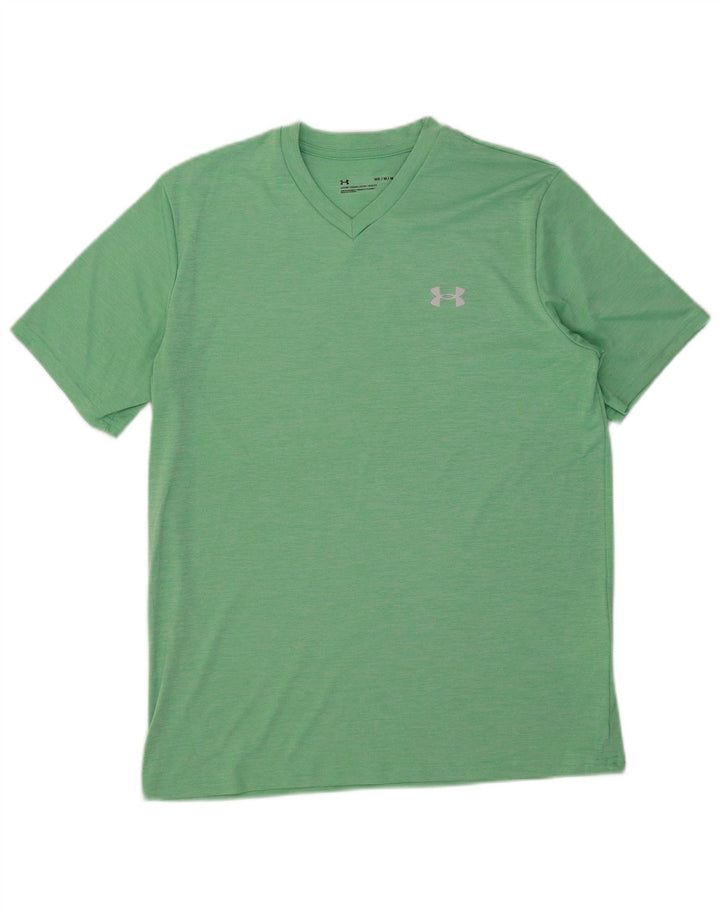 Under Armour Herre T-Shirt Top Medium Grøn Polyester