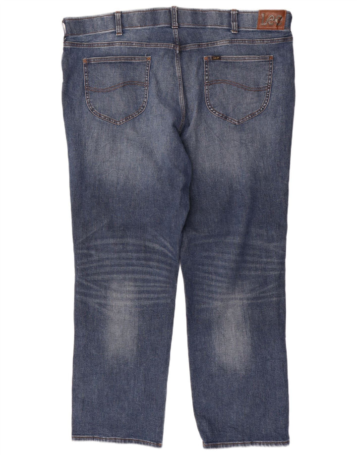 Lee Straight Jeans til mænd W48 L32 blå bomuld