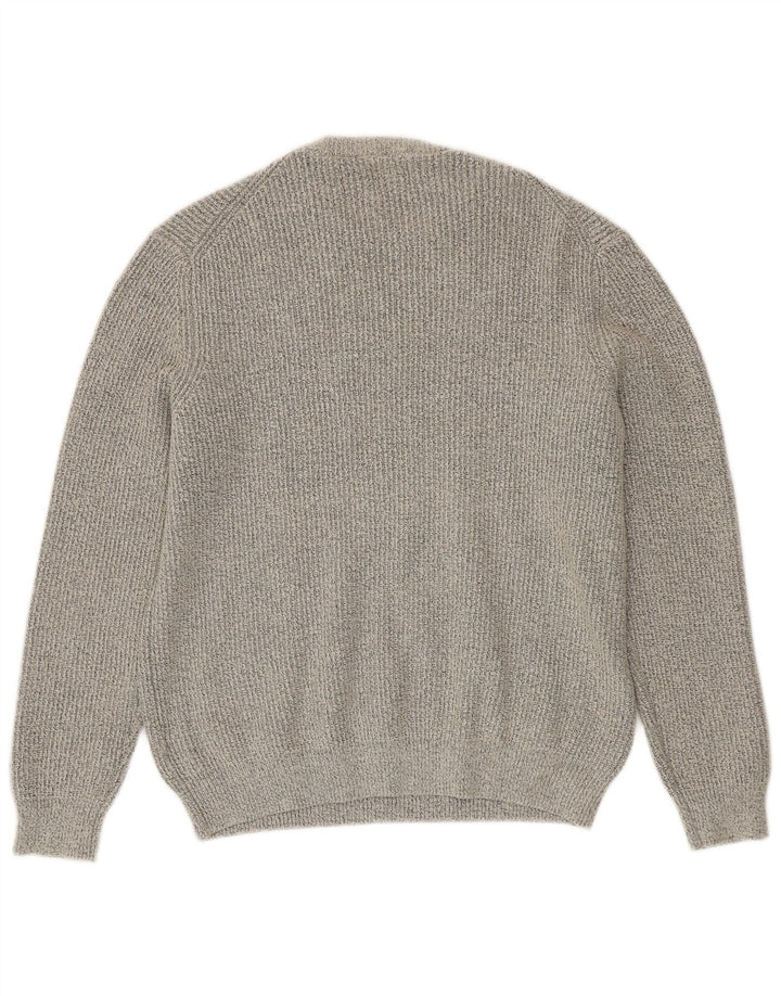 Marks & Spencer Herre sweater med rund hals, stor grå polyamid