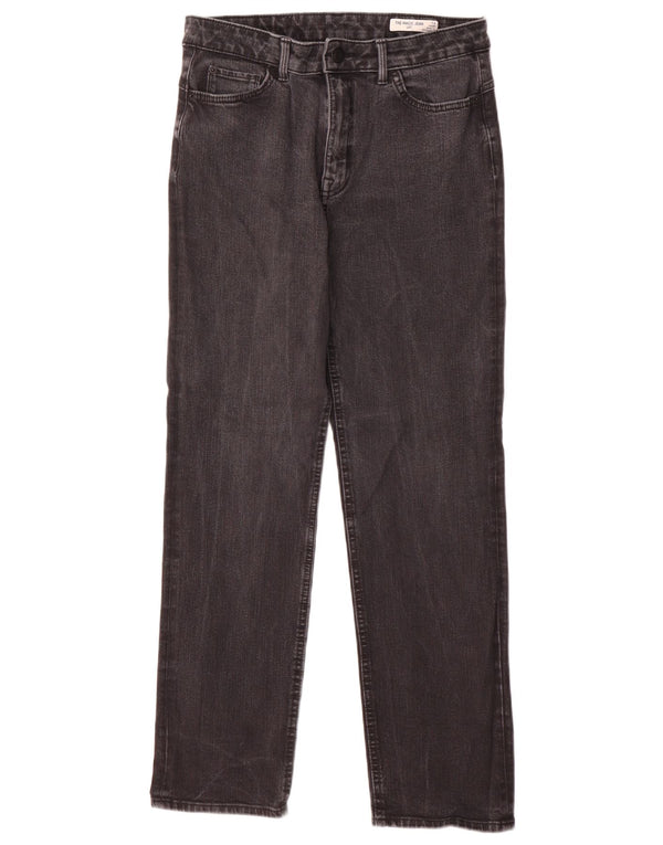 Marks & Spencer Womens The Magic Straight Jeans UK 12 Medium W28 L28 Black