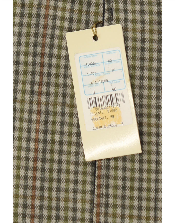 Vintage vendbar overfrakke til kvinder IT 56 4XL marineblå akryl