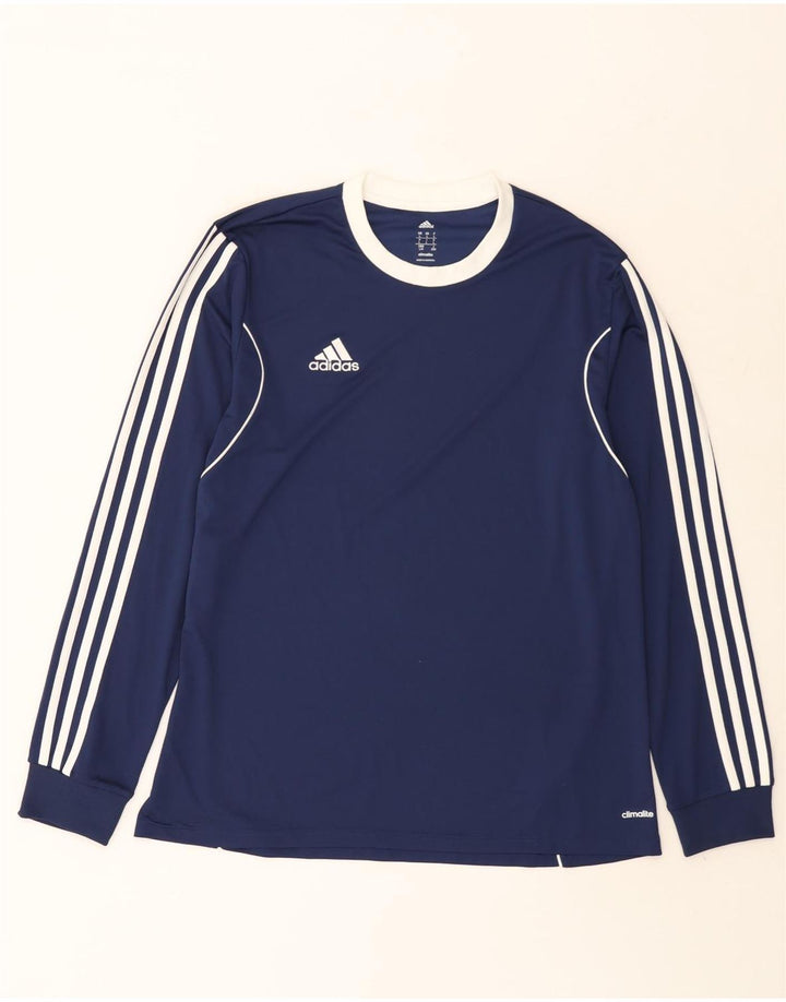 Adidas Herre Climalite Top Langærmet Stor Marineblå Polyester