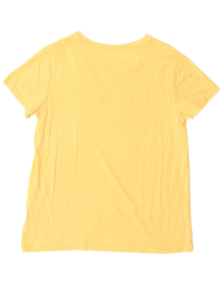 Levi's Grafisk T-shirt top til kvinder UK 12 Medium Gul