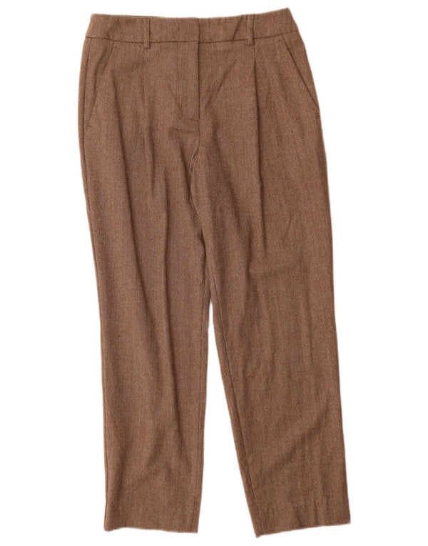 Max Mara Lige jakkesæt til kvinder bukser UK 6 XS W26 L26 Brun uld
