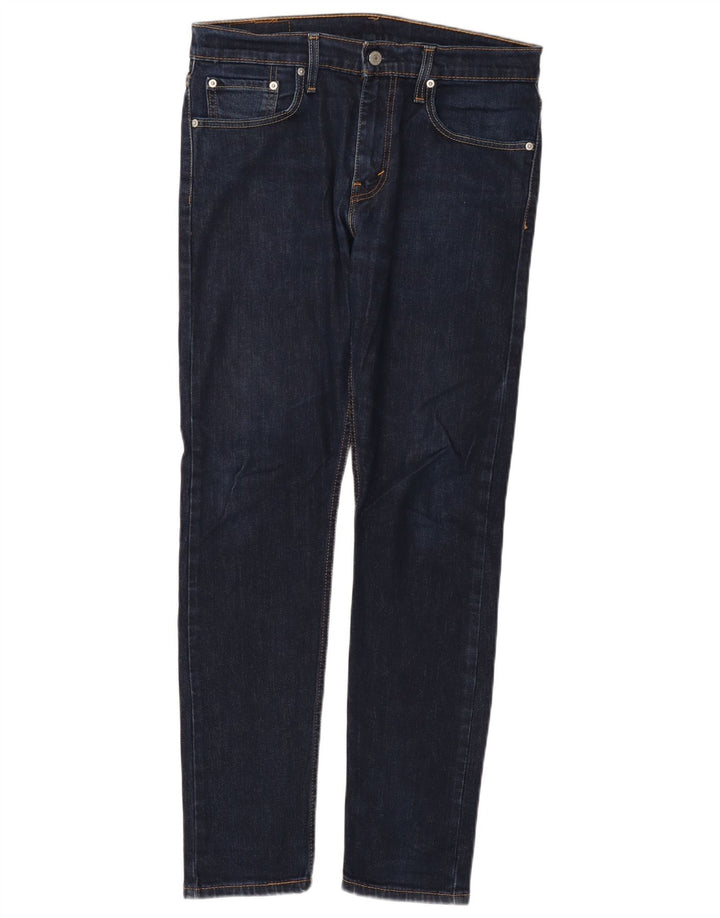 LEVI'S Herre 512 Slim Tapered Jeans W32 L32 Marineblå Bomuld