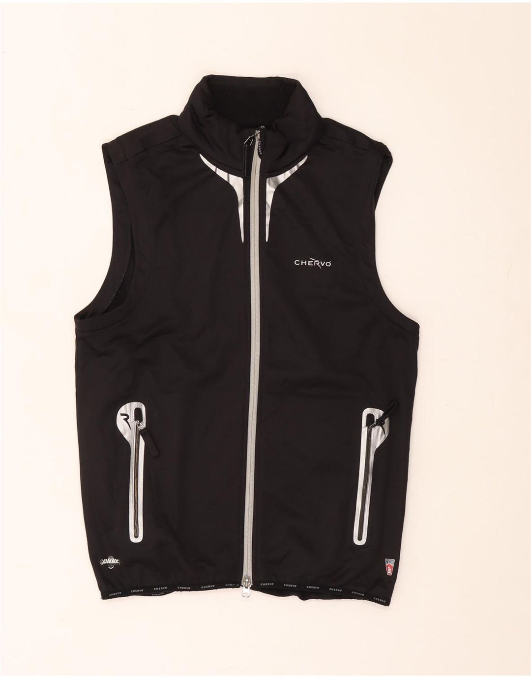 Chervo Herre Ærmeløs træningsdragt Topjakke UK 38 Medium Sort