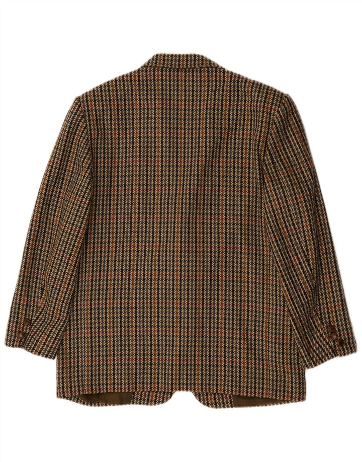 Les Copains Dame 2 Button Blazer Jacket IT 44 Medium Brown Houndstooth