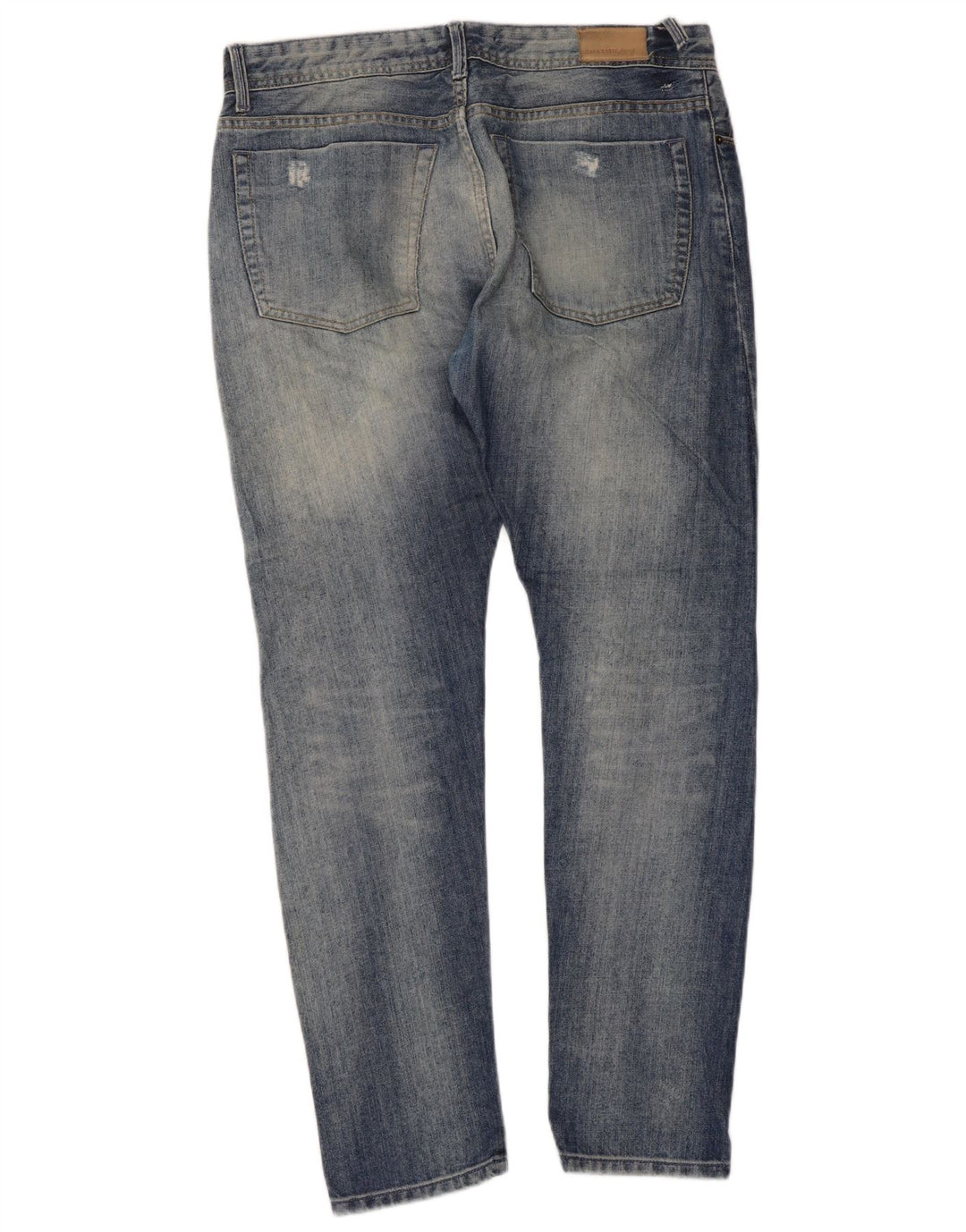 Zara Dame Distressed Slim Jeans EU 42 Large W32 L30 Blue