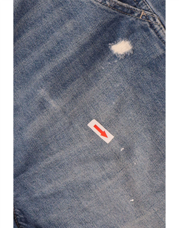 Gap Dame Distressed Dungarees Denim Shorts Medium W36 Blå Bomuld