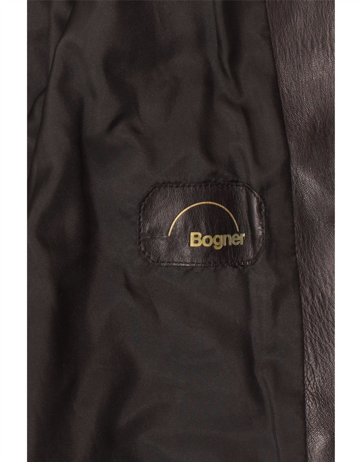 BOGNER Dame Crop Læderjakke UK 14 Medium Sort