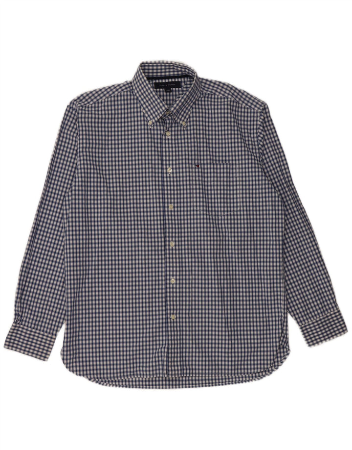 TOMMY HILFIGER Herreskjorte Medium Blue Gingham Cotton
