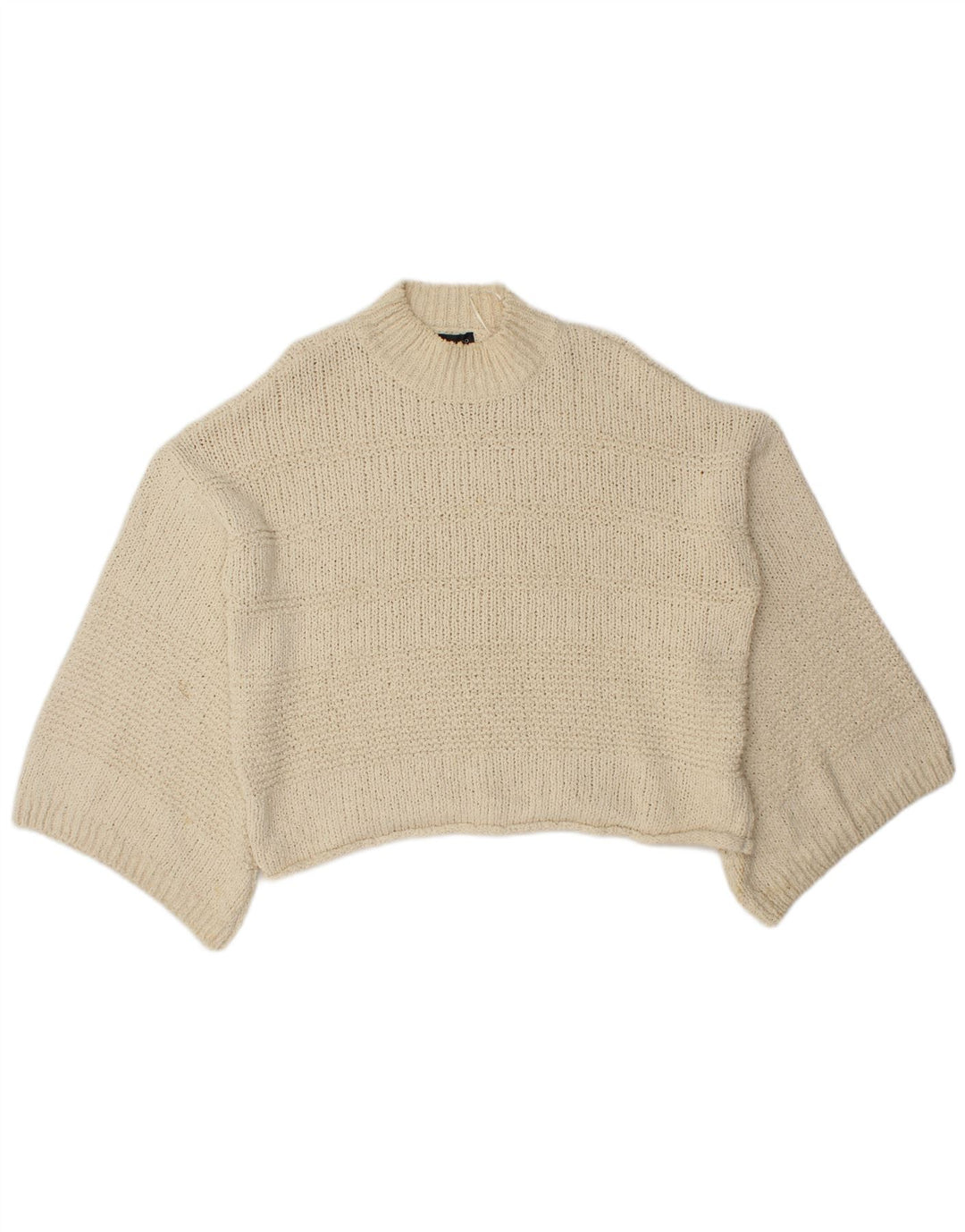 Topshop Dame Oversized Turtle Neck Sweater UK 8 Small Off White