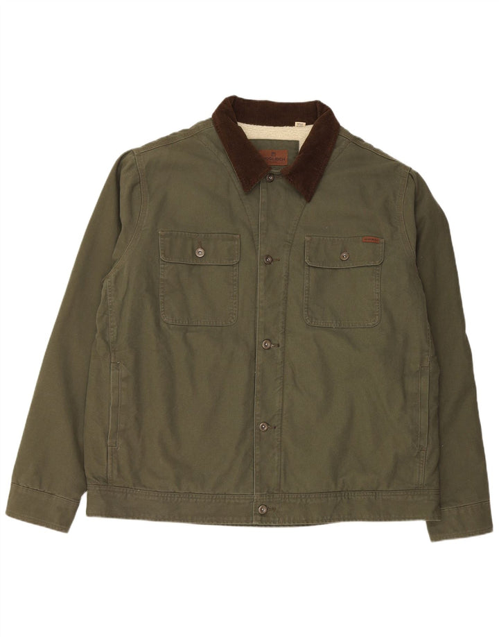 WOOLRICH Sherpajakke til mænd UK 42 XL Khaki Bomuld