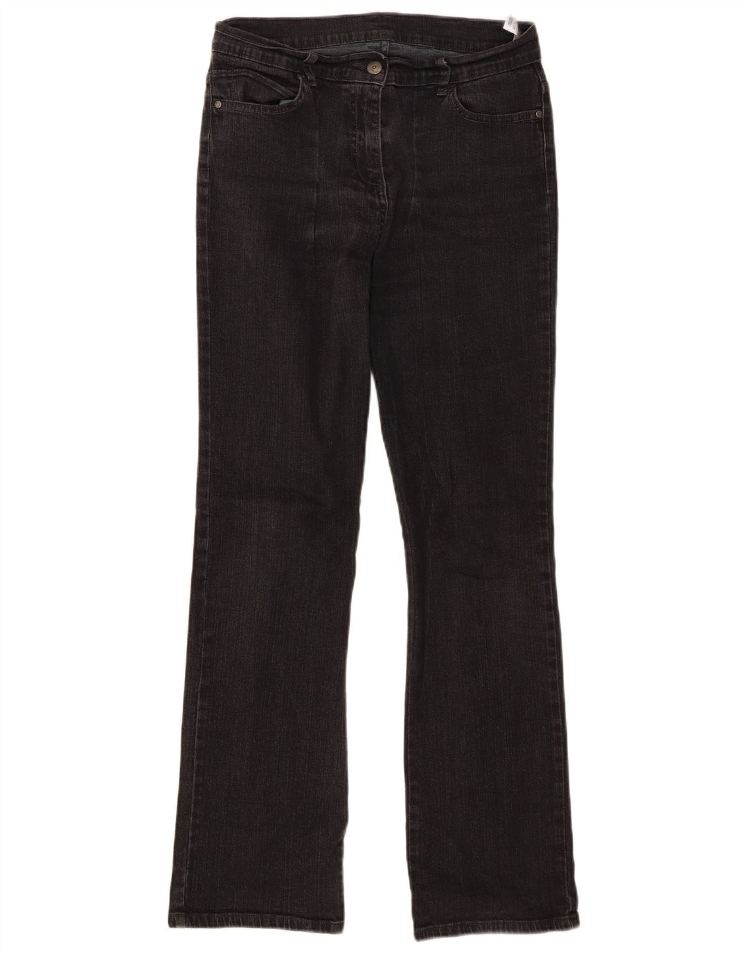 Marks & Spencer Womens Bootcut Jeans UK 10 Small W30 L29 Black Cotton