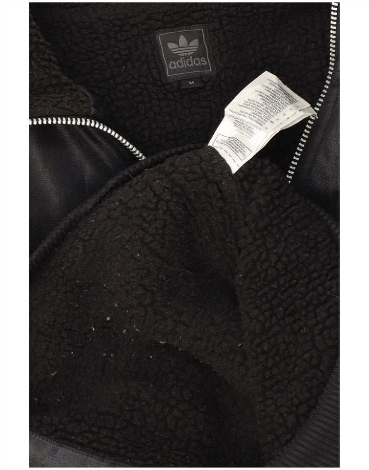 ADIDAS Herre Chile 62 Hooded Bomber Jacket UK 38 Medium Black Polyester