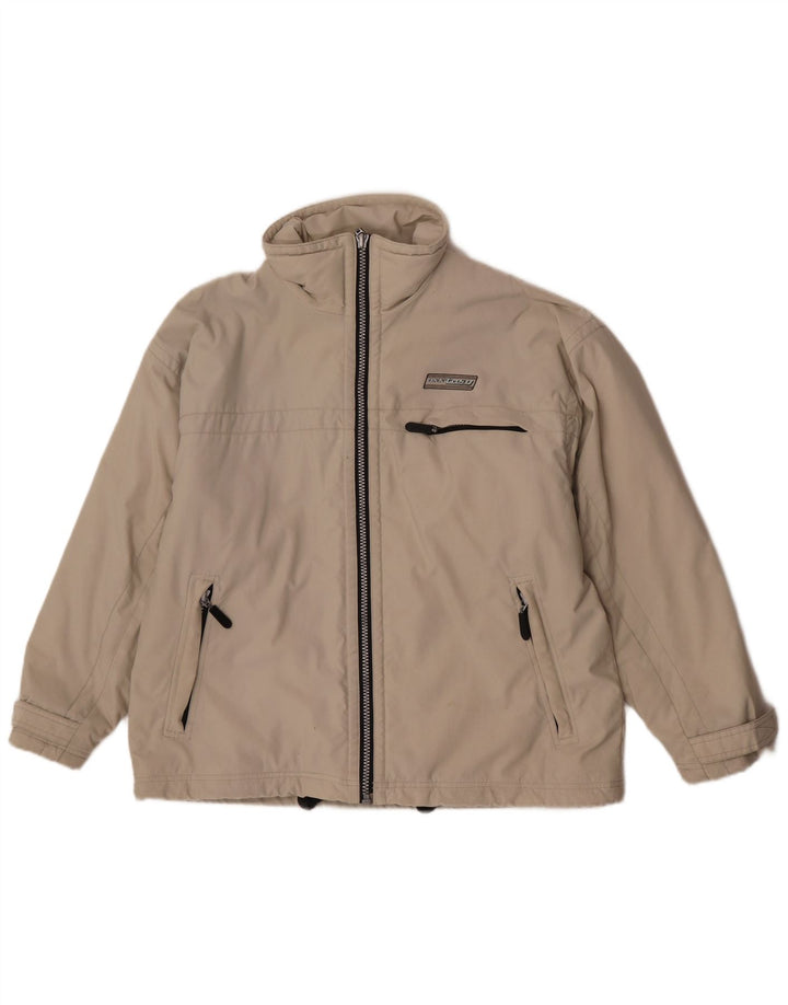 Exxtasy Herre Loose Fit Windbreaker Jacket UK 36 Small Beige Nylon