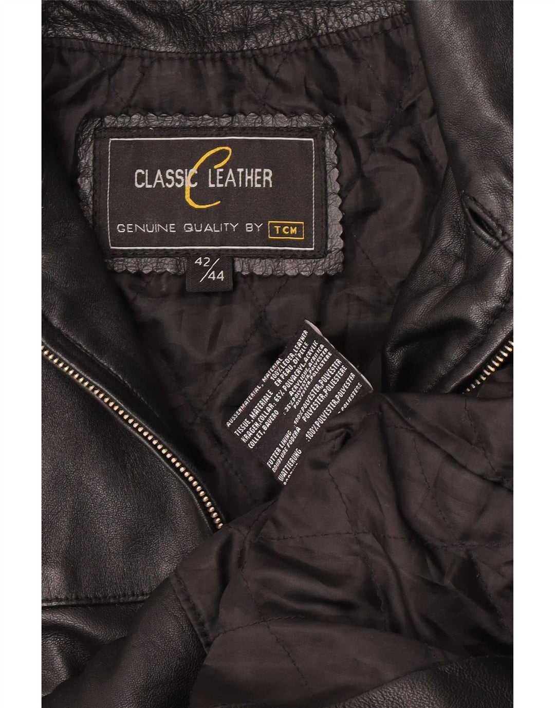 TCM Læderfrakke til kvinder EU 42/44 Large Black