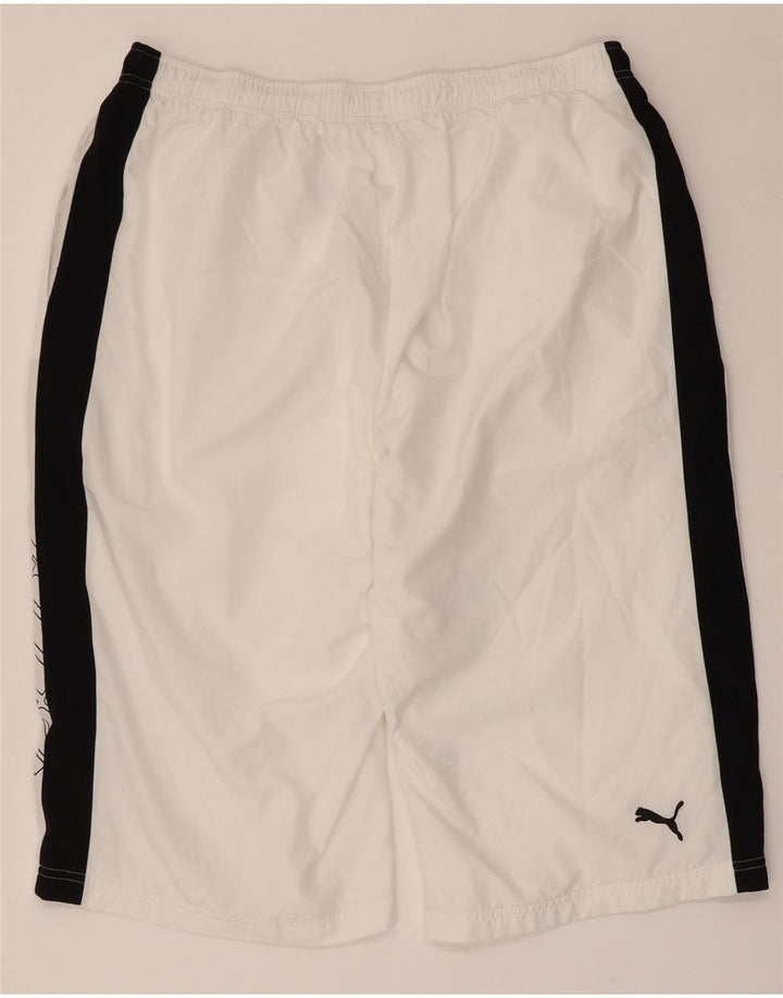 Puma Herre grafiske sportsshorts XL Hvid Colourblock Polyester