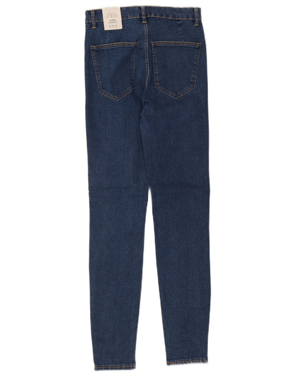Zara Dame Skinny Jeans EU 38 Small W28 L28 Blå Bomuld