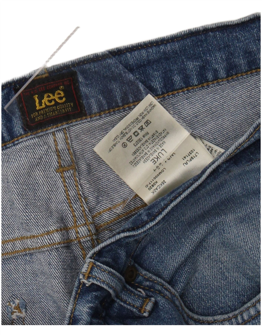 LEE Slim Jeans til mænd W34 L29 blå bomuld