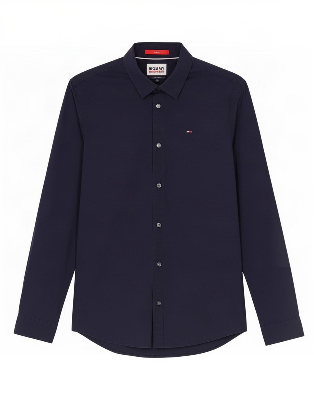 Tommy Hilfiger Herre Slim Fit skjorte Lille marineblå bomuld