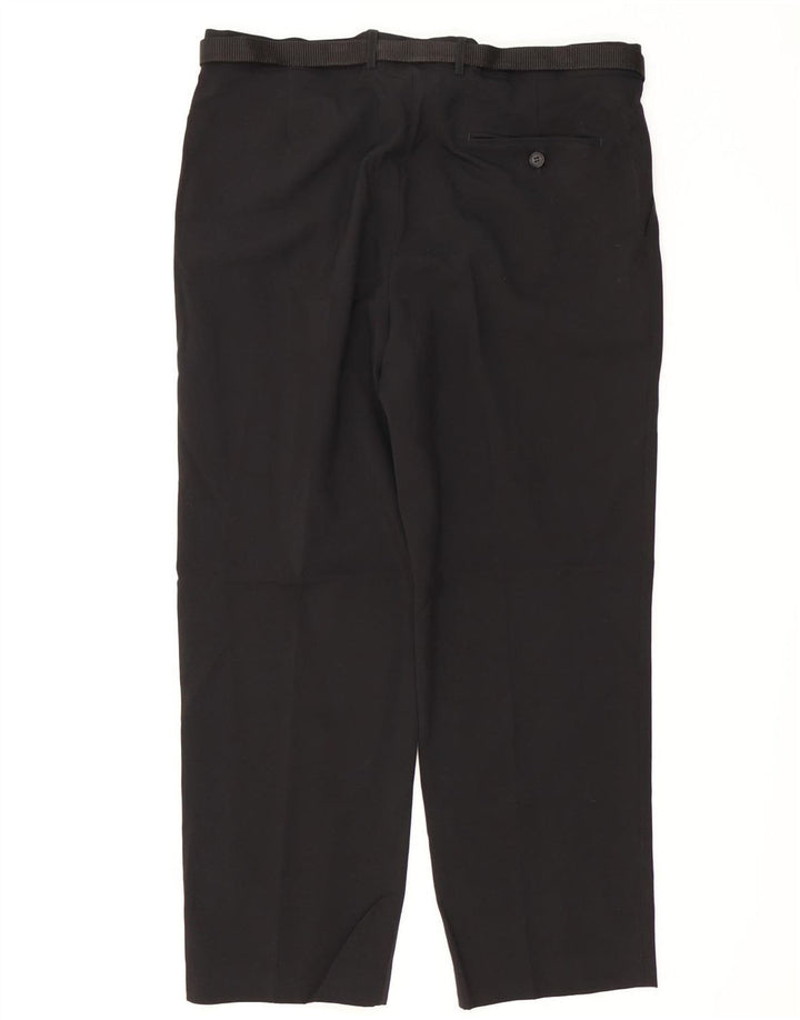 MARKS & SPENCER Herre Regular Fit Chinobukser W36 L29 sort polyester